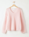 HOLEBROOK SWEDEN WOMEN'S LILIAN V-NECK SWEATER IN PINK