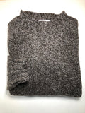 Harley of Scotland Men's Chunky Shetland Crew Neck Sweater in British Heritage Wool