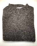 Harley of Scotland Men's Chunky Shetland Crew Neck Sweater in British Heritage Wool