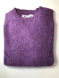 Harley of Scotland Men's Supersoft Wool Crew Neck Sweater in Calluna Shaggy Brush
