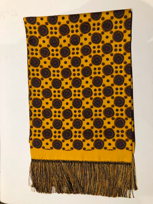 Robert Keyte Silk Scarves with Hand-Tasseled Fringe