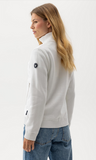 HOLEBROOK SWEDEN MARIANNE WINDPROOF SWEATER JACKET IN OFF-WHITE