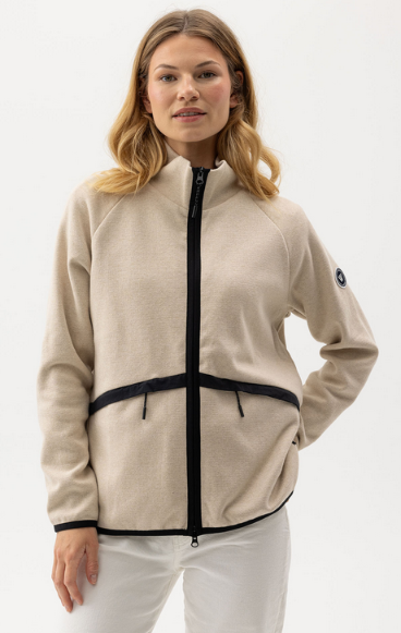 HOLEBROOK SWEDEN MELINA WINDPROOF SWEATER JACKET IN OYSTER