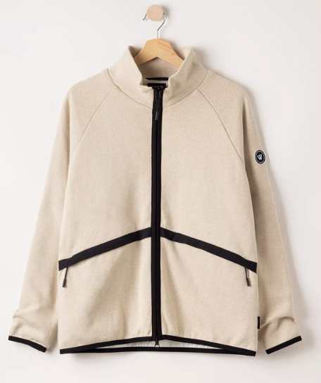 HOLEBROOK SWEDEN MELINA WINDPROOF SWEATER JACKET IN OYSTER