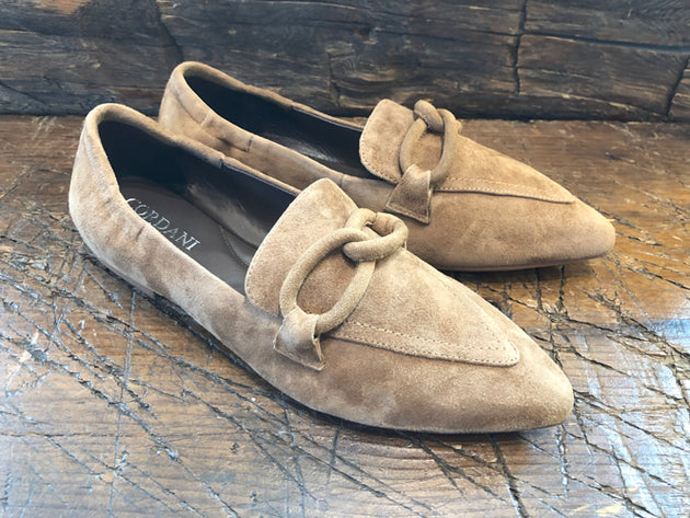 CORDANI MIRIAM LOAFER WITH SUEDE ORNAMENT IN CUOIO SUEDE