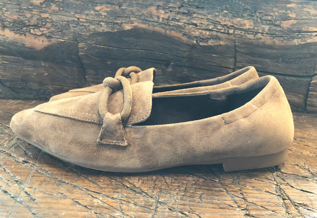 CORDANI MIRIAM LOAFER WITH SUEDE ORNAMENT IN CUOIO SUEDE
