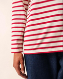 SAINT JAMES OF FRANCE WOMEN'S MINQUIDAME BRETON STRIPED TEE IN ECRU/PERSAN