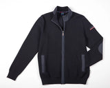 SAINT JAMES OF FRANCE MEN'S NAVIGATEUR WOOL FULL ZIP JACKET IN NAVY