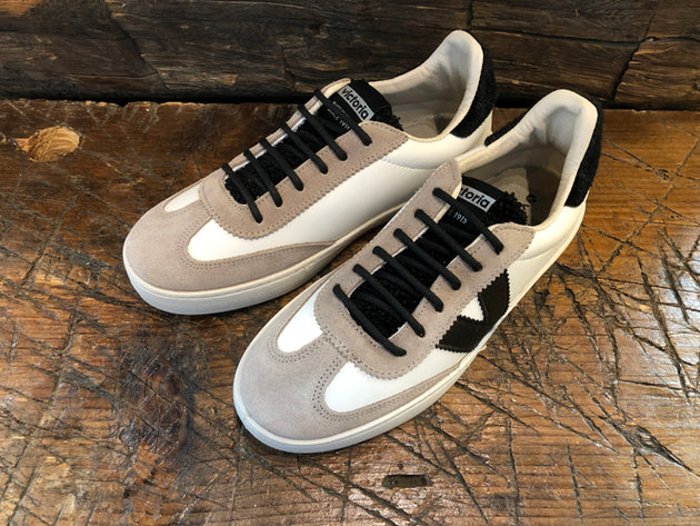 VICTORIA WOMEN'S SNEAKER WITH BLACK AND TAUPE TRIM