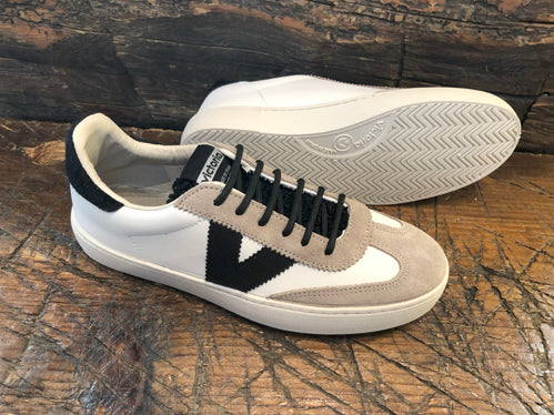 VICTORIA WOMEN'S SNEAKER WITH BLACK AND TAUPE TRIM