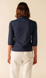 SAINT JAMES OF FRANCE WOMEN'S OLERON POLO SHIRT IN MARINE BLUE
