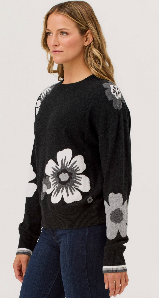 KRIMSON KLOVER WOMEN'S SKI WEAR POPPY SWEATER IN BLACK