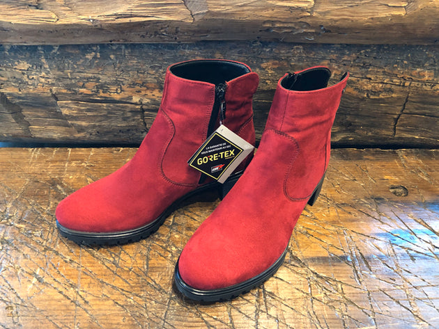 ara WOMEN'S ROSELLE BOOT IN RED WITH GORE-TEX