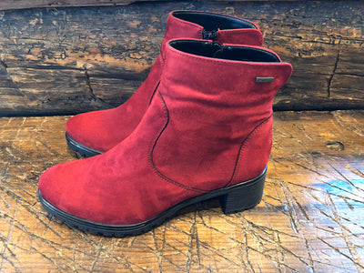 ara WOMEN'S ROSELLE BOOT IN RED WITH GORE-TEX