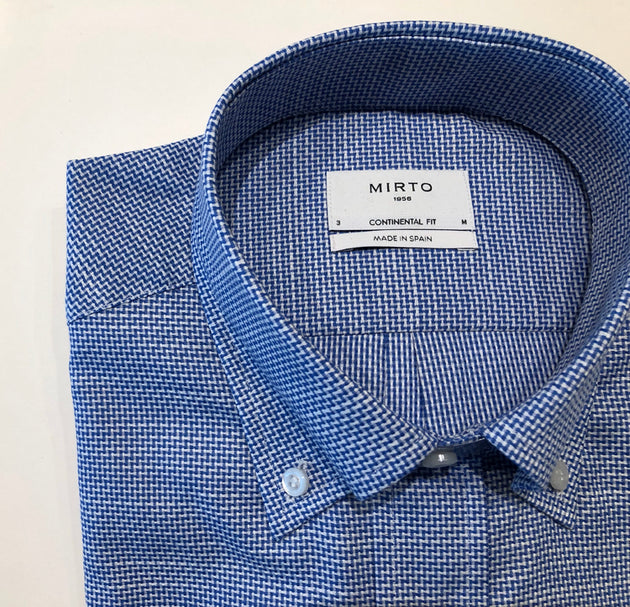 Mirto Long Sleeve Sportshirt in Blue