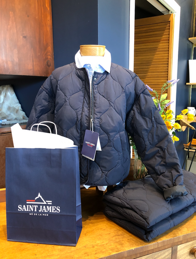 SAINT JAMES OF FRANCE WOMEN'S STE CAROLE PUFFER JACKET IN AMIRAL