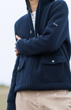 SAINT JAMES OF FRANCE MEN'S OBAN HOODED JACKET IN AMIRAL/GRIS