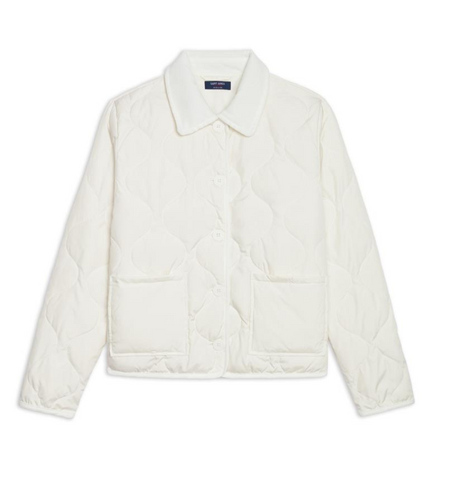 SAINT JAMES OF FRANCE WOMEN'S STE JULIANA JACKET IN BLANC