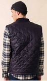 SAINT JAMES OF FRANCE MEN'S ST PIERRE DOWN AND FLEECE VEST IN NAVY