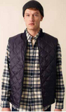 SAINT JAMES OF FRANCE MEN'S ST PIERRE DOWN AND FLEECE VEST IN NAVY