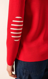 SAINT JAMES OF FRANCE WOMEN'S BREGANCON SAILOR SWEATER IN TULIPE