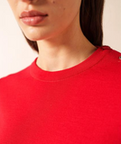 SAINT JAMES OF FRANCE WOMEN'S BREGANCON SAILOR SWEATER IN TULIPE