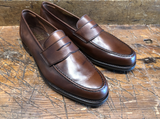 Crockett & Jones Harvard 2 Unlined Penny in Walnut Milled Calf with City Sole