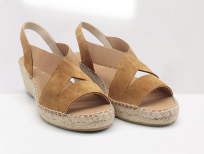 JUNCAL AGUIRRE WOMEN'S ELARA LEATHER ESPADRILLES IN DESERT