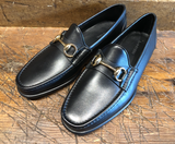 Magnanni Giancarlo Bit Loafer in Black Calf with Rubber/Leather Sole