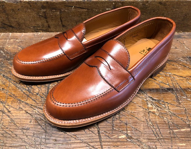 Alden Leisure Penny in Tan Michigan Calf with Leather Sole
