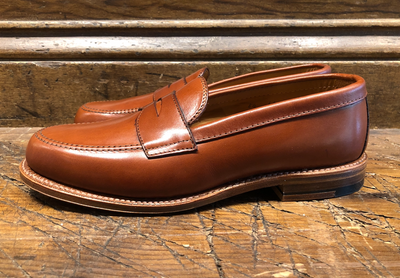 Alden Leisure Penny in Tan Michigan Calf with Leather Sole