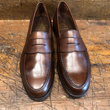 Crockett & Jones Harvard 2 Unlined Penny in Walnut Milled Calf with City Sole