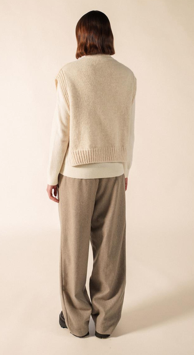 SAINT JAMES OF FRANCE CIBOURE ECUME (BEIGE) SWEATER VEST