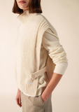 SAINT JAMES OF FRANCE CIBOURE ECUME (BEIGE) SWEATER VEST