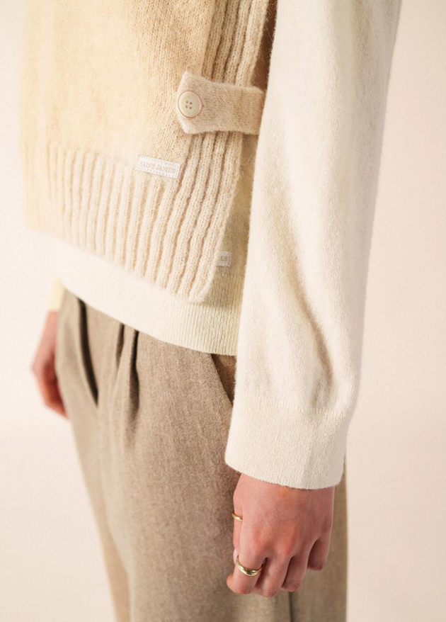 SAINT JAMES OF FRANCE CIBOURE ECUME (BEIGE) SWEATER VEST