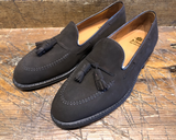 Alden Tassel Loafer in Dark Brown Mocha Kid Suede