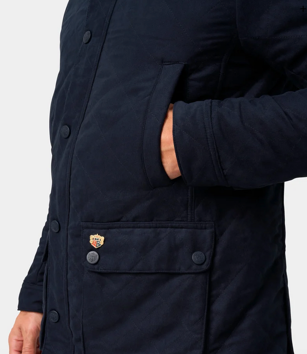 Alan Paine Men's Felwell Quilted Jacket in Dark Navy