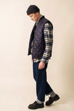 SAINT JAMES OF FRANCE MEN'S ST PIERRE DOWN AND FLEECE VEST IN NAVY