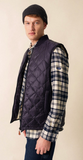SAINT JAMES OF FRANCE MEN'S ST PIERRE DOWN AND FLEECE VEST IN NAVY