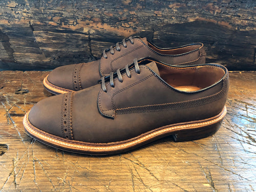 Alden x OD Blakeney Cap-Toe Atom Blucher in Smooth Tobacco Chamois