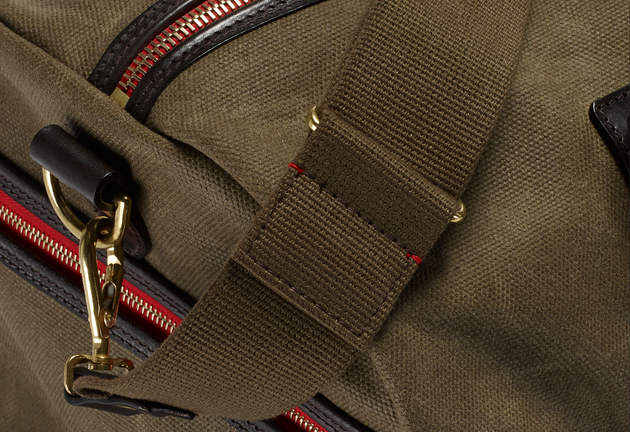 CROOTS LTD ENGLISH MEDIUM DUFFLE HOLDALL IN OLIVE VINTAGE CANVAS