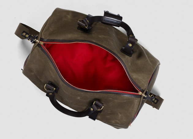 CROOTS LTD ENGLISH MEDIUM DUFFLE HOLDALL IN OLIVE VINTAGE CANVAS
