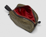 CROOTS LTD ENGLISH VINTAGE WAXED CANVAS WASH KIT IN OLIVE
