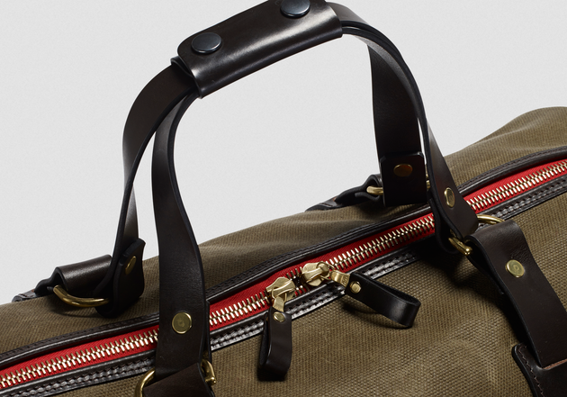 CROOTS LTD ENGLISH MEDIUM DUFFLE HOLDALL IN OLIVE VINTAGE CANVAS