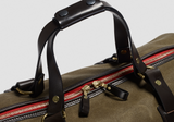 CROOTS LTD ENGLISH MEDIUM DUFFLE HOLDALL IN OLIVE VINTAGE CANVAS
