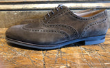 Crockett & Jones Westgate 2 Wing Tip in Dark Brown Calf Suede with City Sole