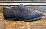 Crockett & Jones Westgate 2 Wing Tip in Dark Brown Calf Suede with City Sole