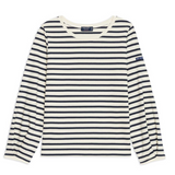 SAINT JAMES OF FRANCE WOMEN'S YVOIRE SAILOR SHIRT IN ECRU/MARINE