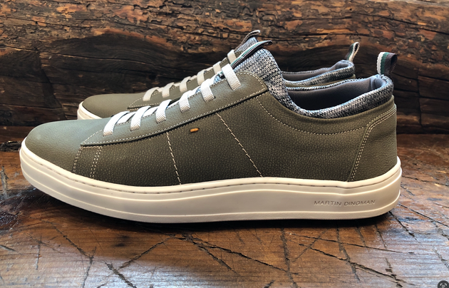 Martin Dingman Cameron Slip-On Sneaker in Olive Water-Repellent Nubuck