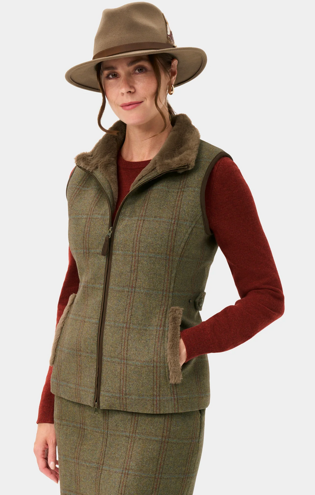 ALAN PAINE LADIES COMBROOK GILET IN LAUREL
